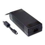 Mean Well GST220A15-R7B Desktop AC Adapter, 201W 15V 13.4A, DC R7B DIN 4 Pin Plug with Lock, 3 Pole AC Inlet IEC320-C14, Input: 85~264VAC, Level VI