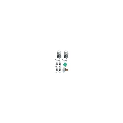 Hamilton Buhl SC-7V SchoolMate Deluxe Headphones (6-Pack) Bundle with Universal Cleaning Kit and Camera Accessory Kit (8 Items)