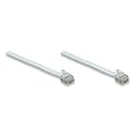6.6ft. RJ12 6P6C Flat Modular Telephone Cable, White, Manhattan 307659