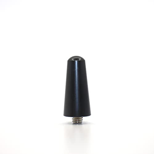 Universal Car Antenna Delet Replacement Short 1.2 inch, AM/FM Roof Mount Car Radio Antenna Mast, Aluminum Antenna with M4 M5 M6 Threaded Adapter (1.2