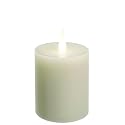 Xodus Innovations WC1684 4 inch Flameless Battery Operated LED Wax Pillar Candle with Automatic Timer and Warm White 3D Flickering Flame, Ivory