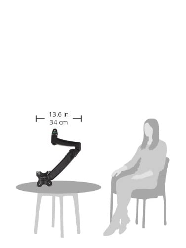 StarTech.com Wall Mount Monitor Arm - Full Motion Articulating - Adjustable - Supports Monitors 12” to 34” - VESA Monitor Wall Mount - Black