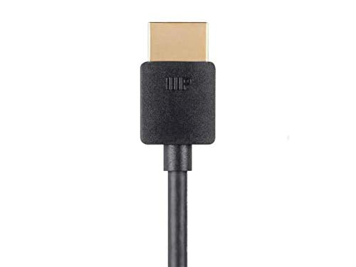 Monoprice 4K Certified Premium High Speed Slim HDMI Cable - 4K60Hz, 18Gbps, HDR, 2ft, Black