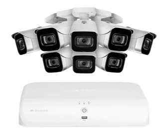 Lorex 4K (8 Camera Capable) 2TB Wired NVR System with 8 White Bullet Cameras