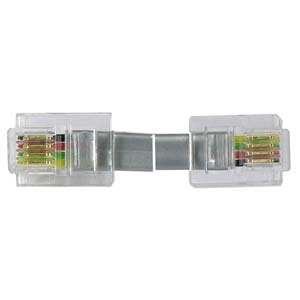 InstallerParts (10 Pack RJ11 Modular Telephone Cord Extension- Straight Wiring, Silver (7FT)