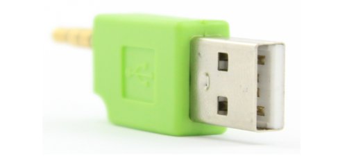 SANOXY USB AM to DC 3.5mm Adapter/Mini USB Data and Charging Adapter USB Adapter for Your Apple iPod Shuffle 2 Generation (Green)