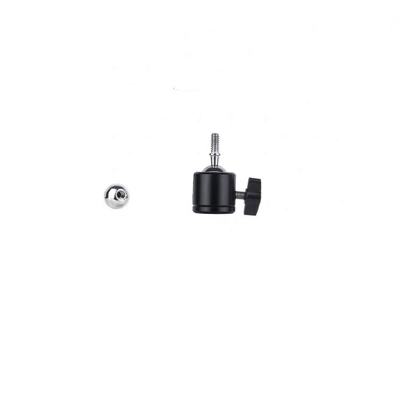 VizGiz 4 Pack 17mm Ball Head with 1/4 inch Threaded Screw Socket Stainless Steel Swivel Ball Joint Adapter Converter for Super Clamp Camera Hot Shoe