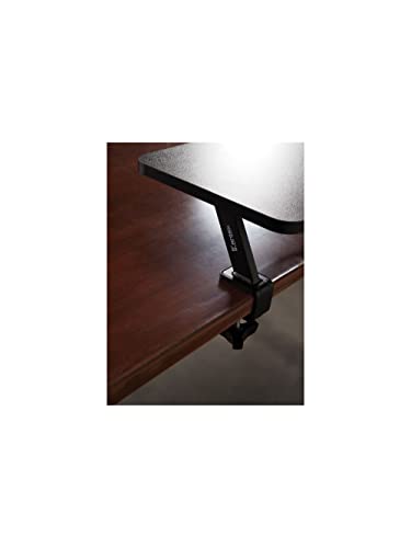 Kantek Ergonomic Mounted Computer Monitor Riser Stand, Floating Desk Shelf, Clamp On Base, 25.6" X 10.2" X 5.1", Black