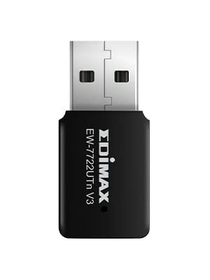 Edimax Wi-Fi 4 802.11n Mini USB Adapter Wireless N300 Dongle, 300Mbps throughput, Auto-Power Adjustment for Energy Saving, Win11 Plug-n-Play, Mac OS