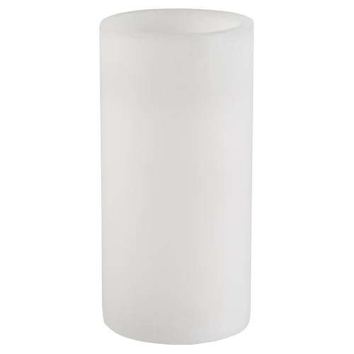 Mikasa LED Pillar Candle, White Real Wax Flameless Candle with Flickering Light, 5-Hour Timer, 4 x 8 Inch, Battery Operated Decorative Candle for Home
