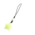 Seadiquiet Glow in Dark Star Pendant Phone Chain Charm, Luminous Star Keychain Hanging Rope Lovely Phone Strap Bag Decor