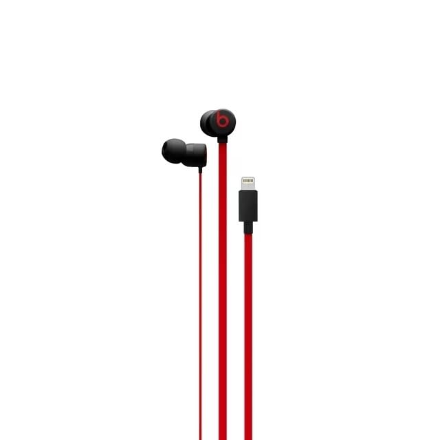 Beats urBeats3 Earphones with Lightning Connector- The Decade Collection - Black-Red (Renewed)