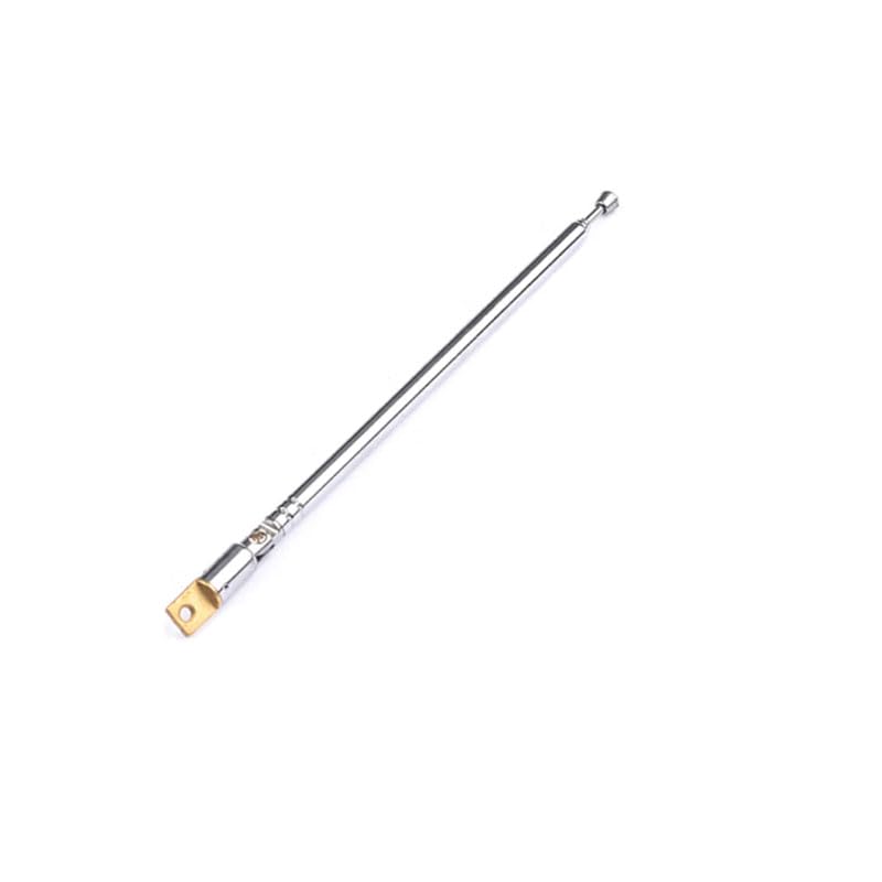 AM FM Radio Universal Antenna,37cm 14.6" Length 4-Sections Stainless Steel Radio Antenna for AM FM Radio Receiver TV and More 4pcs (Silver,Foldable
