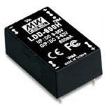 Mean Well LDD-600H LED Power Supply, DC-DC Step Down Converter, CC Output, 9-56Vin 2-52Vout 600mA, Pin Style, Through Hole Mt, PWM dimming and Remote