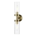 Livex Lighting Ludlow - 2 Light ADA Bath Vanity in Nautical Style-19.25 Inches Tall and 4.25 Inches Wide-Antique Brass Finish