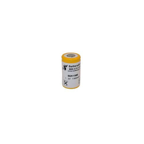 BatteryGuy Sub C Cell Replacement 1.2V 1800mAh Nickel Cadmium Battery Brand Equivalent (Rechargeable)