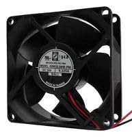 OD8032-24HBIP68, DC Fans DC Axial Fan, 80x80x32mm, 24VDC, 75.3CFM, 7.8W, 50dBA, 6000RPM, Dual Ball Bearing, Wire Leads, IP68 Rated