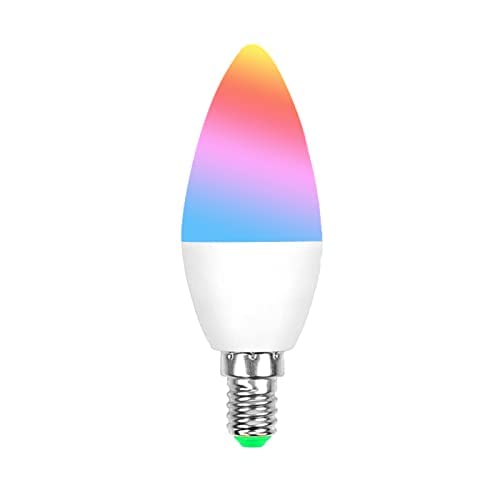 ngnsky Zigbee E12 Smart RGBCW Candle Bulb 5W Compatible with Alexa, App and Voice Control, ZigBee Hub Required