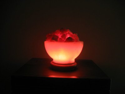 Black Tai Bowl Salt Lamp 6" with Cord