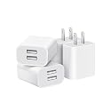 USB Wall Charger,4 Pack Dual Port Plug Adapter for Wall Outlet Charging Block, USB Power Adapter for iPhone 14/13/12/11 Pro/Pro Max, XS/XR/X,Galaxy