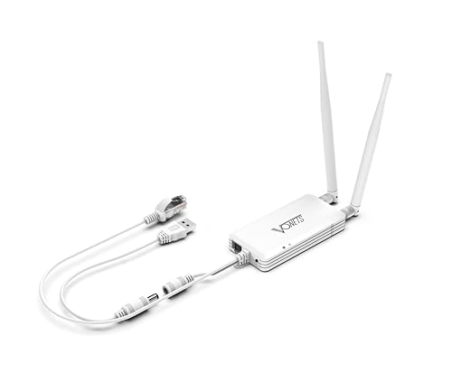VONETS 2026 VAP11S-232 300Mbps WiFi to Ethernet Adapter 2.4G WiFi Bridge/Repeater/Mini Router/ RJ45 to RS232 Serial Server with 2 RJ45 Ports/Antennas