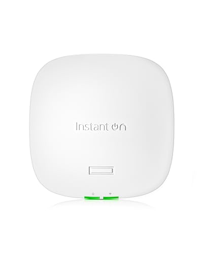 HPE Networking Instant On Access Point AP32 2x2 WiFi 6E Indoor Wireless Access Point | Secure, Tri-Band, Future Ready | Power Source Not Included | US