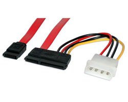 212 Main 18 inch Serial ATA Data Cable with LP4 Adapter