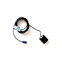 Maswell GPS Active Waterproof Antenna Fakra Rectangular Shape Magnet Mount 9.8 Feet Lead Fakra Type C Blue Connector Compatible with BMW Benz Car Audi