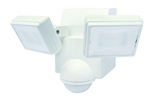 IQ America Motion Security Flood Light, Battery Operated Adjustable Motion Sensor, 700 Lumen LED, Indoor Outdoor Universal Eave Soffit/Wall Mount
