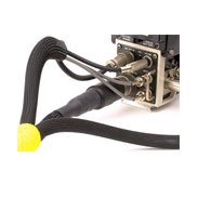 Techflex 1 Inch Flexo Clean Cut Braided Cable Sleeve - Black - 25 Feet