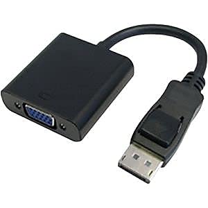 4xem Display Adapter 10 in 20 Pin DisplayPort (M) to 15 Pin HD DSub (HD15) (F), Black (4XDPMVGAFA10)