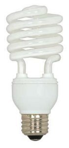 Satco S6279 Mini Spiral Compact Fluorescent Light Bulbs (8-Pack), 23 Watt, 120 Volts, 1600 Initial Lumens, T2 Lamp Shape, Medium Base, E26 ANSI Base