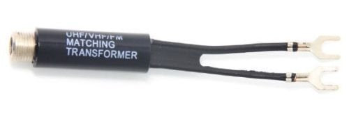 Indoor UHF/VHF/FM Matching Transformer Balun 75/300 Ohm Nickel Antenna Adapt