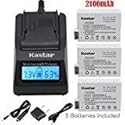 Kastar Fast Charger + Battery (3-Pack) for Canon LP-E8, LPE8, LC-E8E Work with Canon EOS 550D, EOS 600D, EOS 700D, EOS Rebel T2i, EOS Rebel T3i, EOS
