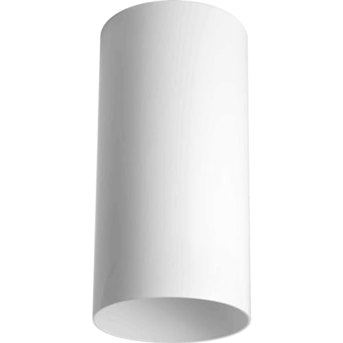 Progress Lighting 6-Inch Cylinder Outdoor Ceiling Light, 1-Light Modern Flush Mount Ceiling Light Fixture, Interior and Exterior Lighting for Home or
