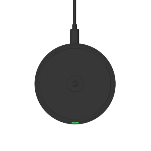 AT&T 15W Qi Wireless Charging Pad - Case-Friendly USB-C Fast Charging Station for iPhone 17/16/15/14, AirPods, Samsung Galaxy S25/S24, Pixel, and All