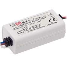 Mean Well APV-8-12 LED Power Supply 1 Output Switching 8W 12V 0.67A CV, Input 90-264Vac, Chassis Mount