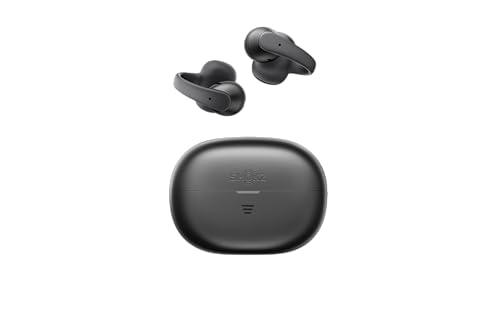 SHOKZ OpenDots Air Open-Ear Clip-On Bluetooth Earbuds, Black, Touch Control