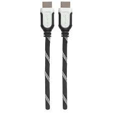 Braided Premium High Speed HDMI Cable with Ethernet HEC, ARC, 3D, 4K60Hz, HDMI Male to Male, Shielded, 1 m (3 ft.), Black/White