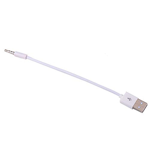 VizGiz 2 Pack for iPod Shuffle Charger Cable USB Data Sync Charging Cord Replacement Jack 3.5mm Male AUX Plug to USB Male Adapter for Apple iPod