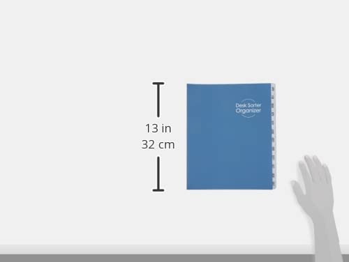 Smead Desk File/Sorter, Monthly (Jan-Dec), 12 Dividers, Letter Size, Dark Blue (89286)