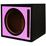 Absolute USA PSEB10P Single 10-Inch Ported Subwoofer Enclosure with Pink High Gloss Face Board