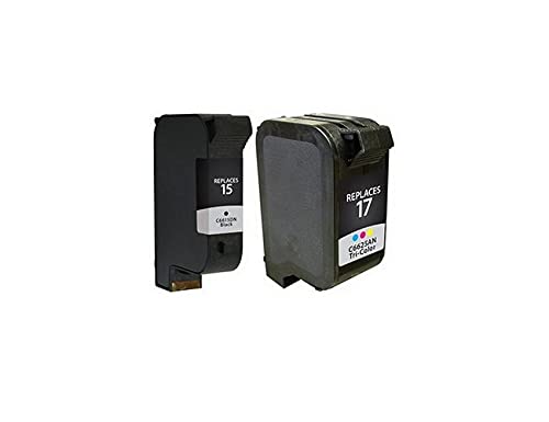 SuppliesMAX Remanufactured Replacement for HP Deskjet 825C/825cvr/840C/841C/842C/843C/845C/845cvr Inkjet Combo Pack (Black/Color) (NO.15/NO.17)