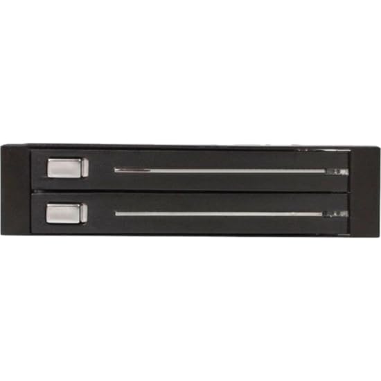 StarTech.com 2 Drive 2.5in Trayless Hot Swap SATA Mobile Rack Backplane - Dual Drive SATA Mobile Rack Enclosure for 3.5 HDD (HSB220SAT25B),Black