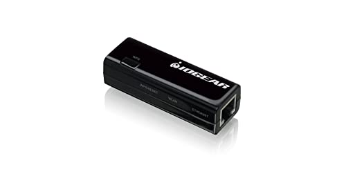 IOGEAR Universal Ethernet to Wi-Fi N Adapter - Speeds of up to 300Mbps on 2.4GHz - Push-button Wi-Fi Protected Setup (WPS) - Supports WEP, WPA, WPA2