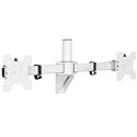 VIVO Premium Dual 21 to 32 inch LCD LED Monitor Wall Mount, Heavy Duty Telescoping Arms, Flush Wall Setup, Fits 2 Screens, White, MOUNT-TS32W