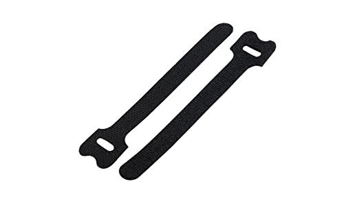 South Main Hardware 848110 10-Pack 5 Inch Hook and Loop Fastening Cable Ties, Black 10-Pack, Small