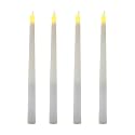 Mikasa LED Taper Candles, Flameless Candles, Set of 4, 11.8 Inch, White