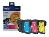 Brother LC613PKS Innobella Standard-Yield Cyan/Magenta/Yellow Ink Cartridge, 3 Pack