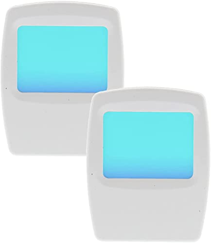 Amerelle Always-On Blue Night Light, 2 Pack (71282) - Plug In LED Night Lights - Soft Night Light with Cool Blue Glow - An Ideal Bathroom Toilet Night